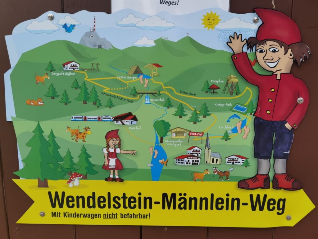 Nahe Oberaudorf wandern mit Kindern. Der Wendelstein Männlein Weg