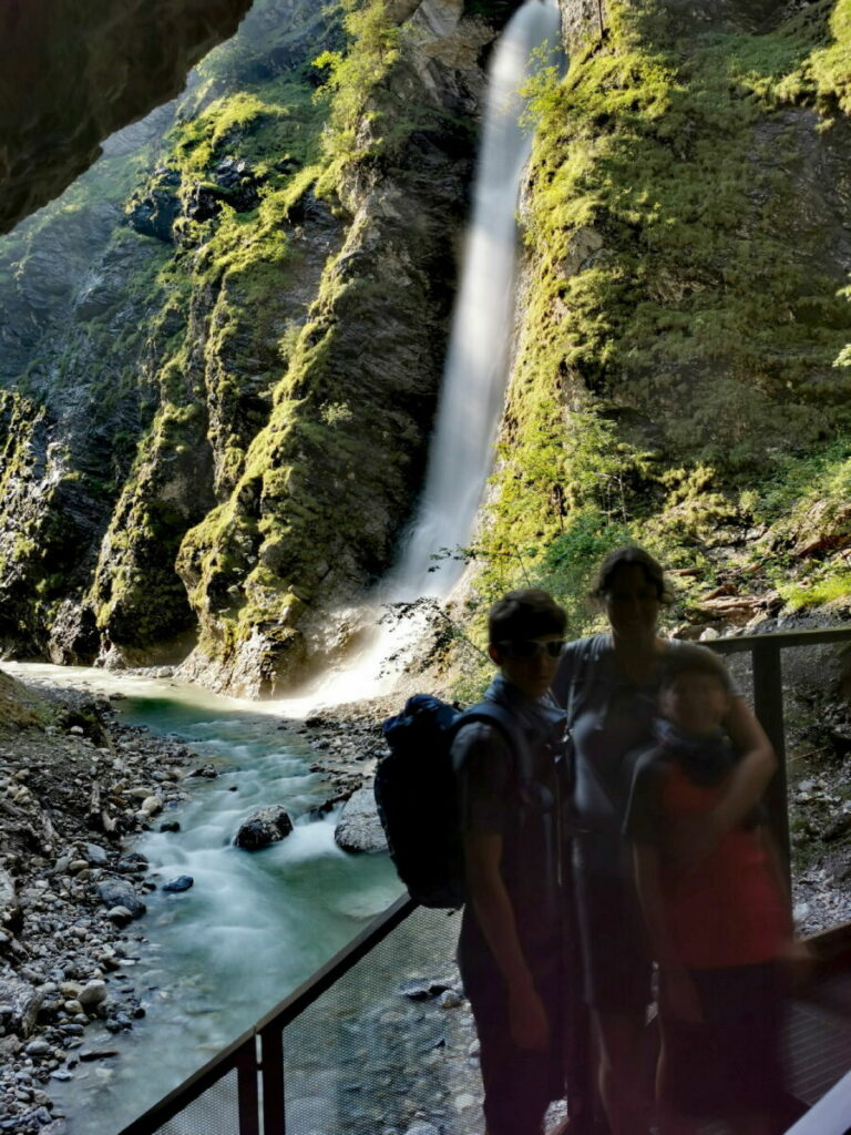 Großer Wasserfall in Österreich - in der Liechtensteinklamm