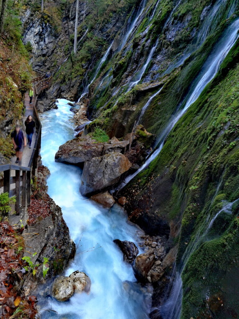 Besondere Wasserfälle in der Wimbachklamm